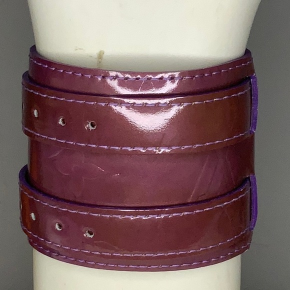 Louis Vuitton Charlton Double Wrap Bracelet in Purple Monogram Vernis Leather - Picture 1 of 7
